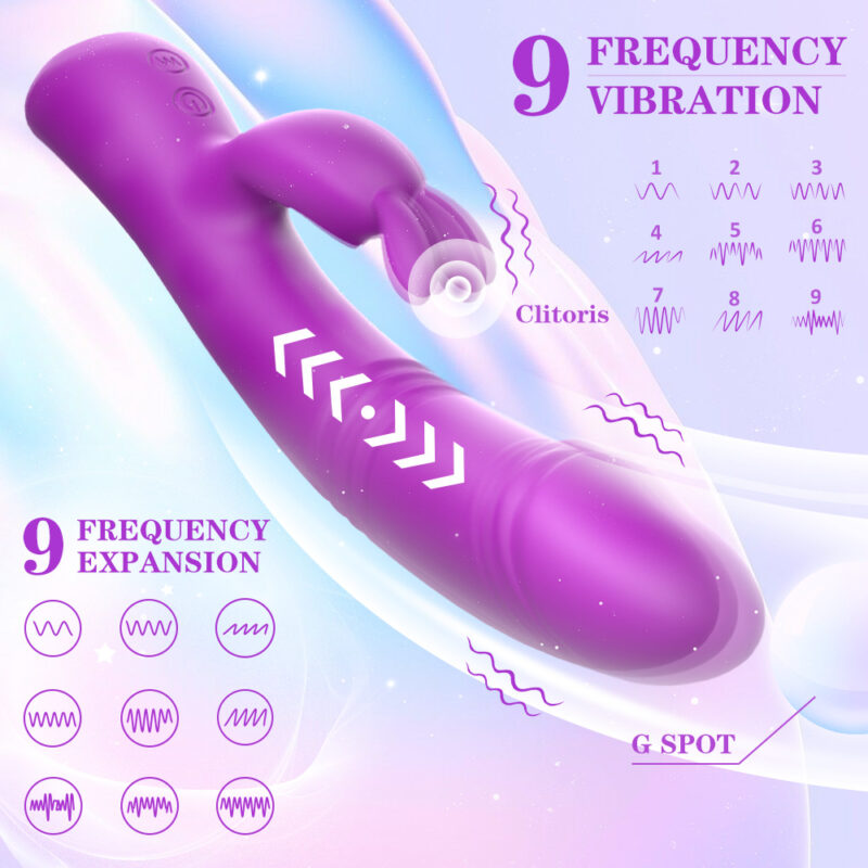 Extension and retraction G-Spot Rabbit Vibrator
