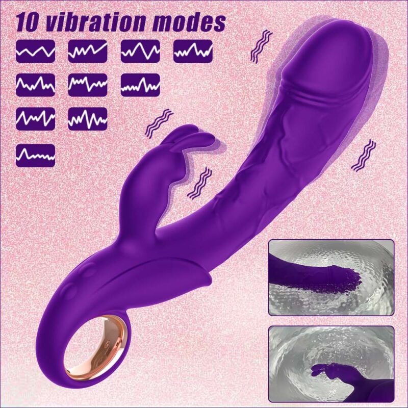 Purple simulation G-Spot Rabbit Vibrator