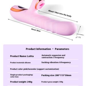 Telescopic swing G-Spot and Clitoral Suction Stimulator