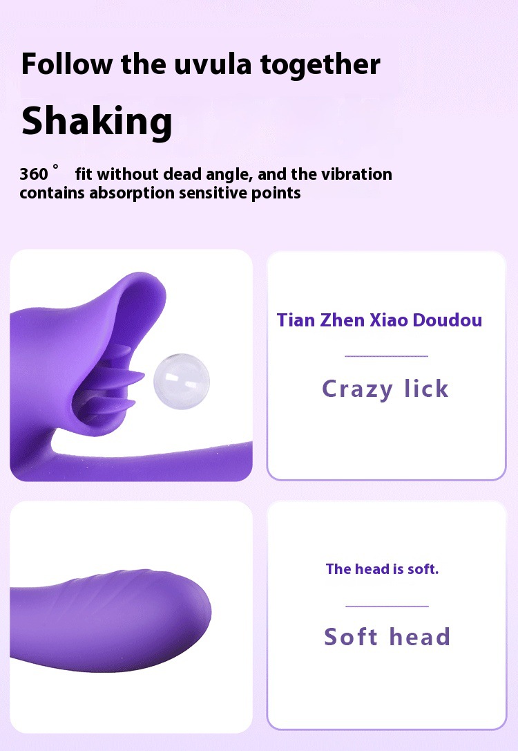 Tongue licking G-Spot and Clitoral Suction Stimulator