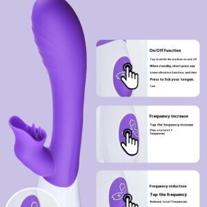 Tongue licking G-Spot and Clitoral Suction Stimulator
