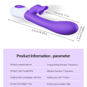 Tongue licking G-Spot and Clitoral Suction Stimulator