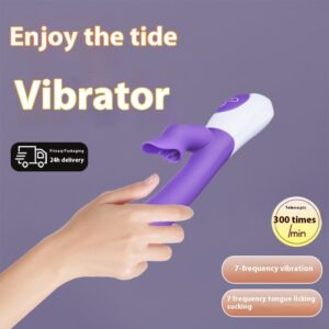 Tongue licking G-Spot and Clitoral Suction Stimulator
