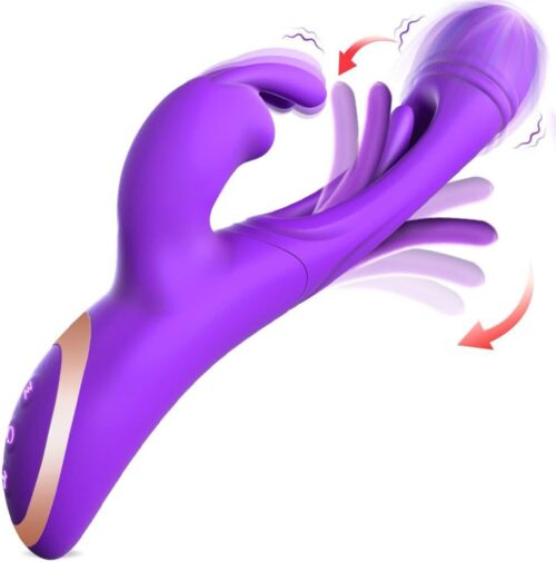 The hollowed-out tongue licks and slaps G-Spot Rabbit Vibrator