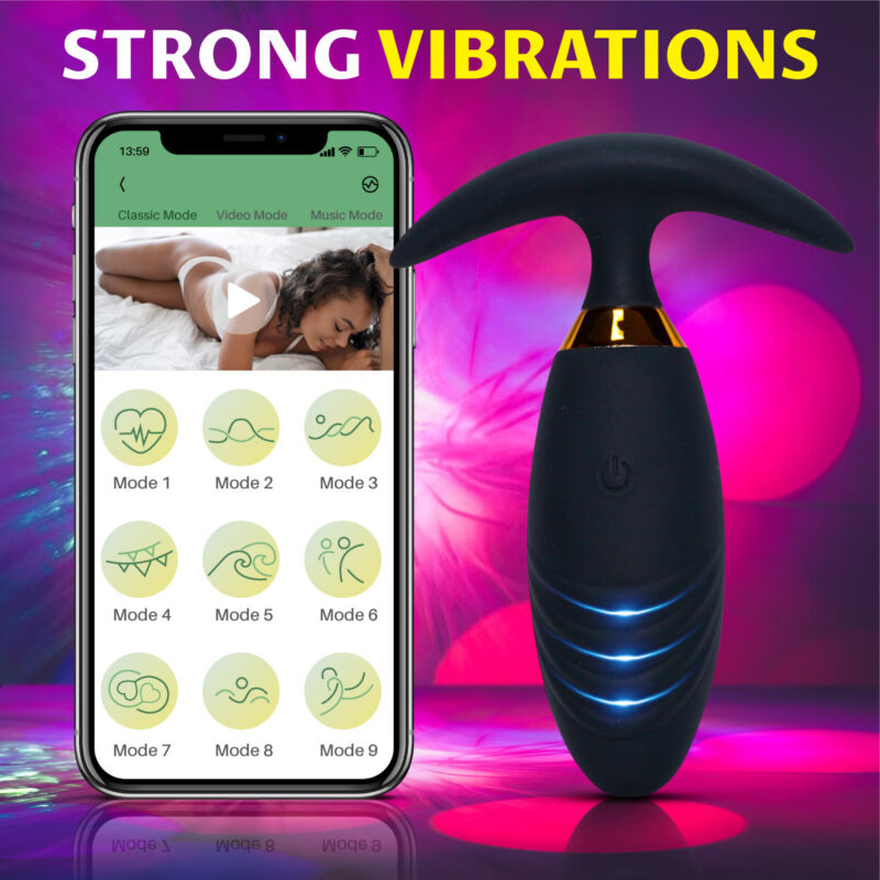 The APP remotely controls the egg-jumping anal vibration rod