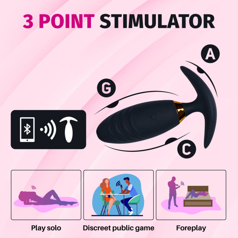 The APP remotely controls the egg-jumping anal vibration rod