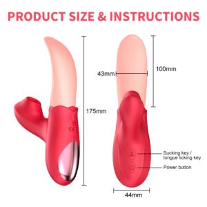 Rose Generation Ⅱ Tongue Licking Vibrator Clit Sucking G Spot Stimulator Nipple Massager