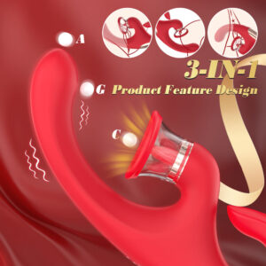 Sandra Tongue Licking Vacuum Suction Clitoral G-spot Vibrator