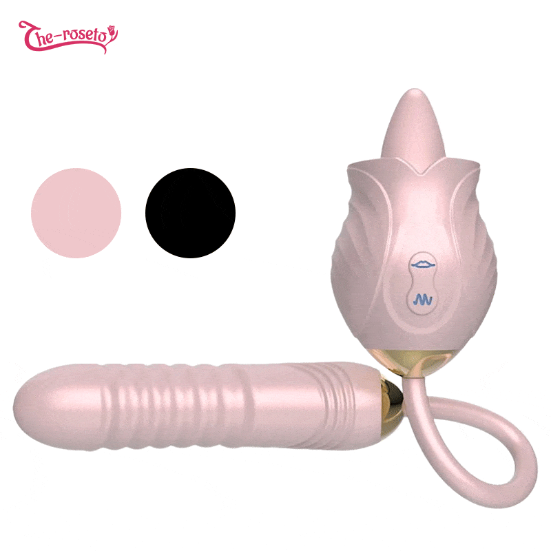 New Rose Toy Warming G-spot Tongue Licking Vibrator